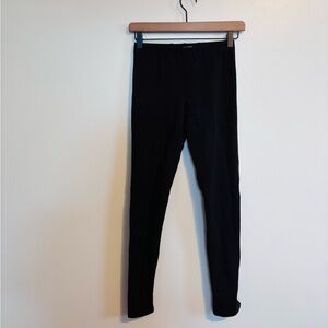 David Lerner brown leggings with zippers at the hem size small